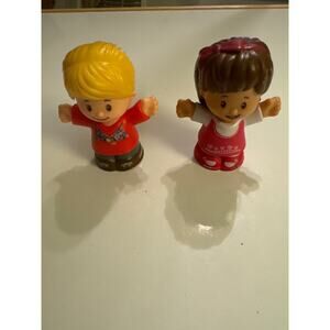 2016 Fisher Price Little People Set of 2 Mia School Girl & Christmas Girl Mom